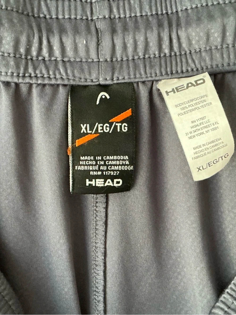Men’s Grey Head Tennis Brand Athletic Shorts - Size XL 🎾